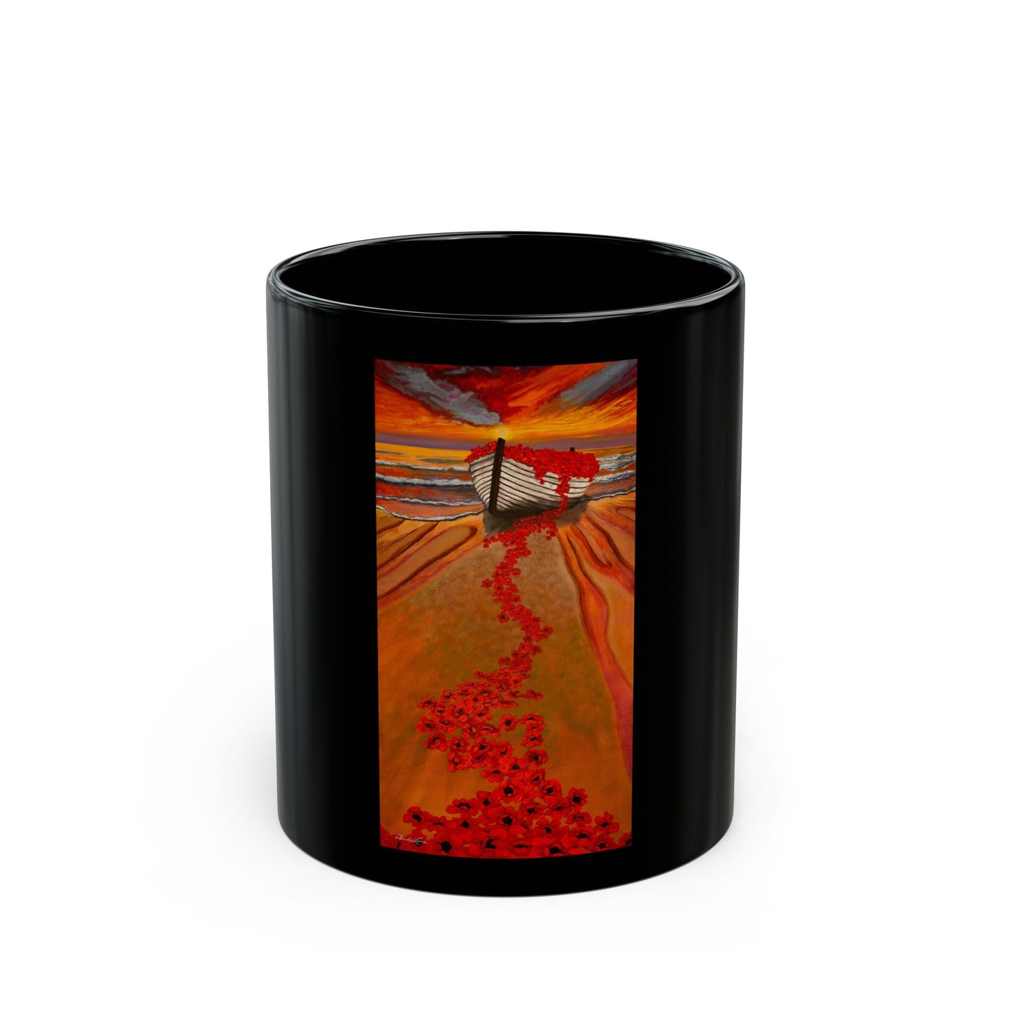 Grace Garden,  Black Mug