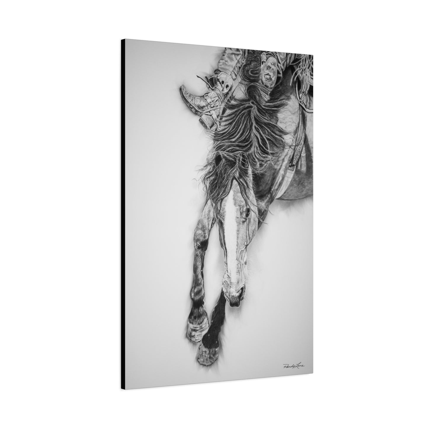 Crazy 8, Stretched Matte Canvas Rodeo Art Print