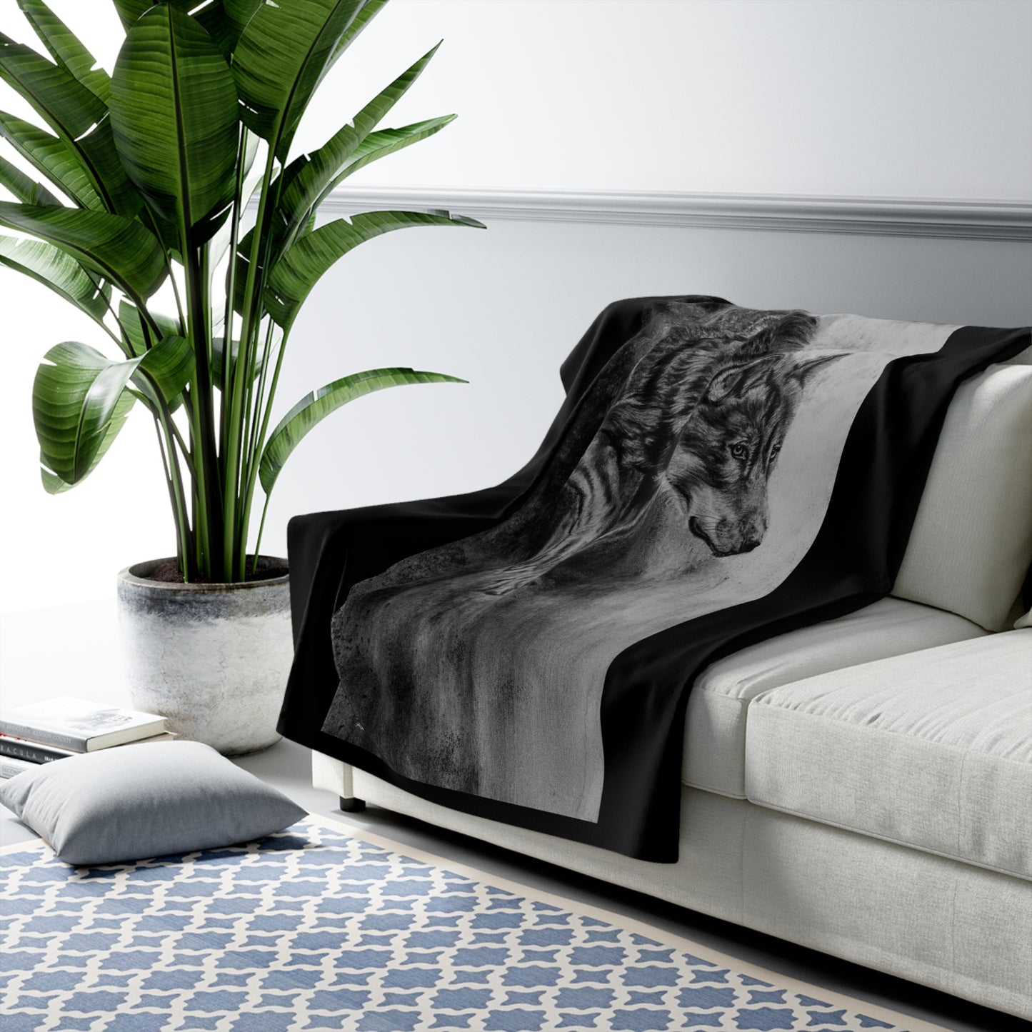 Specter, Cozy Wolf Sherpa Fleece Blanket