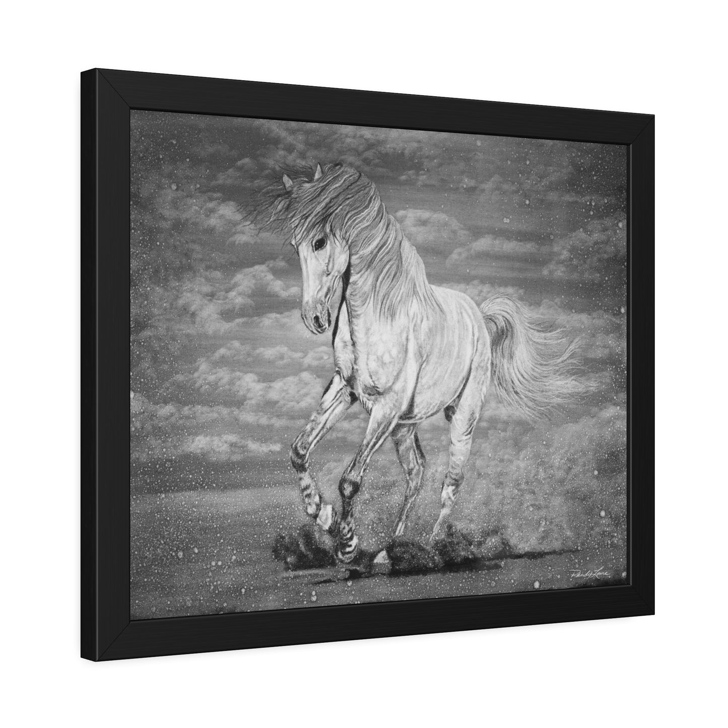 Equine Elegance. Prancing Horse Framed Fine Art Print