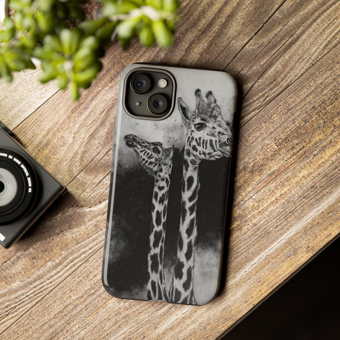 Grace in the Grassland, Giraffe Tough Phone Cases