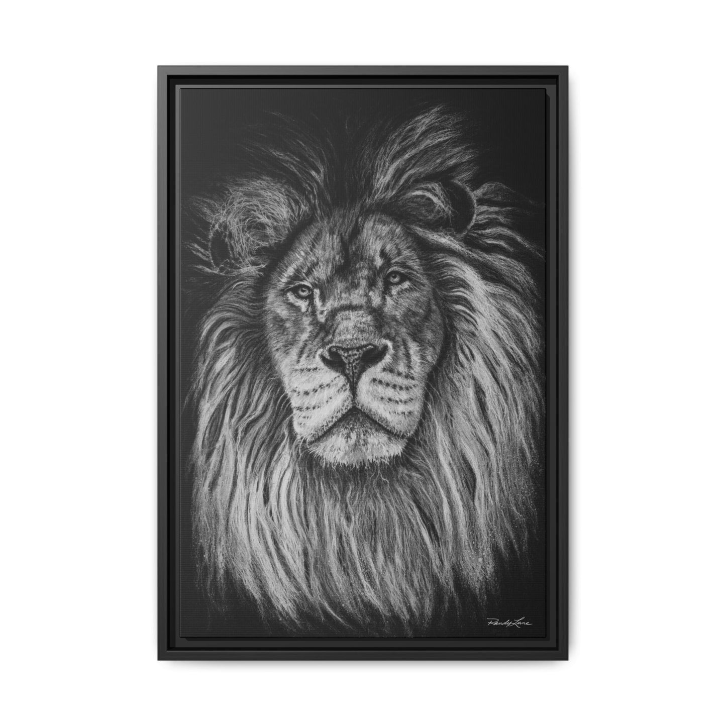 The Mane Event, Matte Canvas Lion Prints, Framed (Multi-color)
