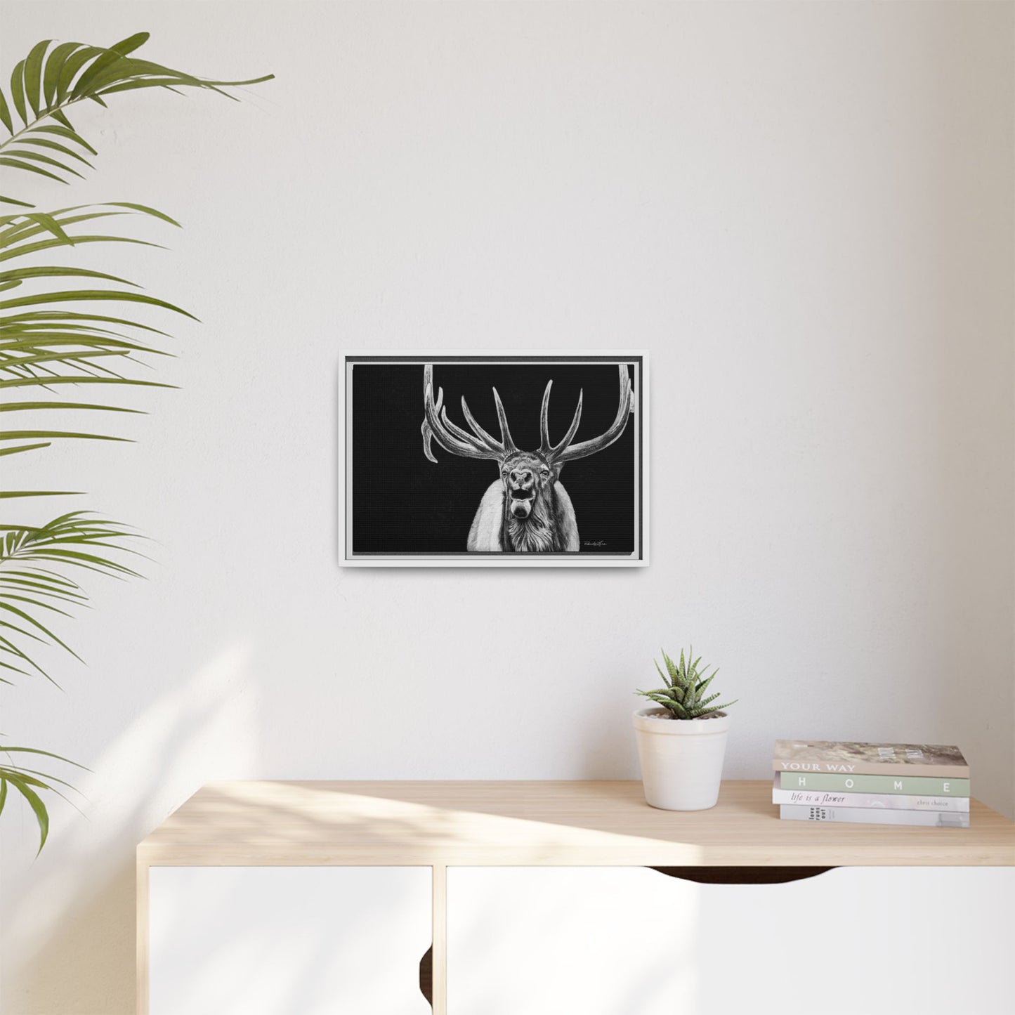Heavy is the Crown, Elk Matte Canvas Print, Framed (Multi-color)