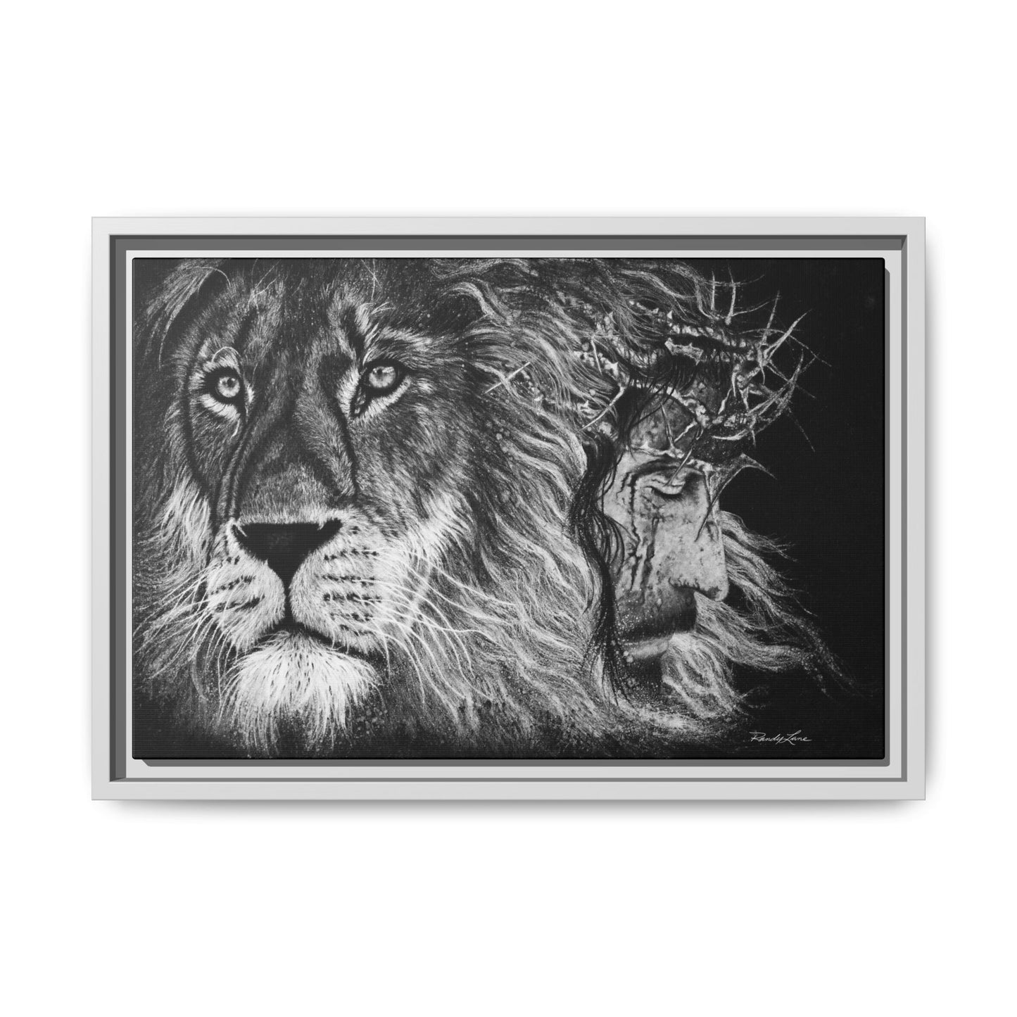 Lion King, Framed Matte Canvas Print