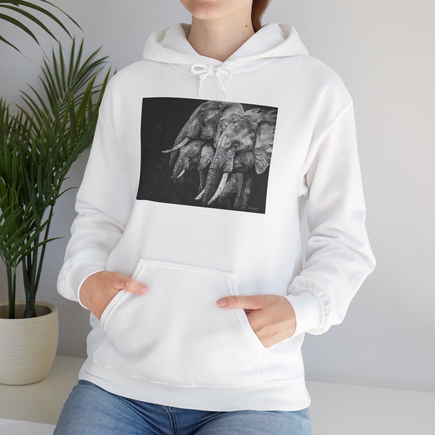 Brushland Bond. Elephant Art Unisex Heavy Blend Hoodie