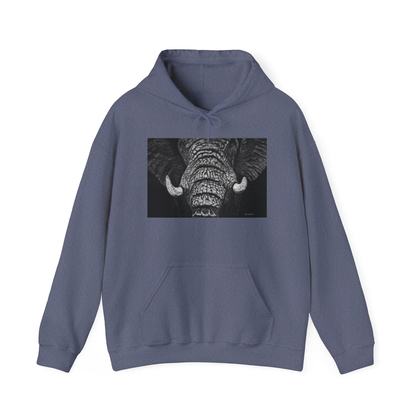 Ebony and Ivory, Elephant Hoodie, Cozy Unisex Sweatshirt