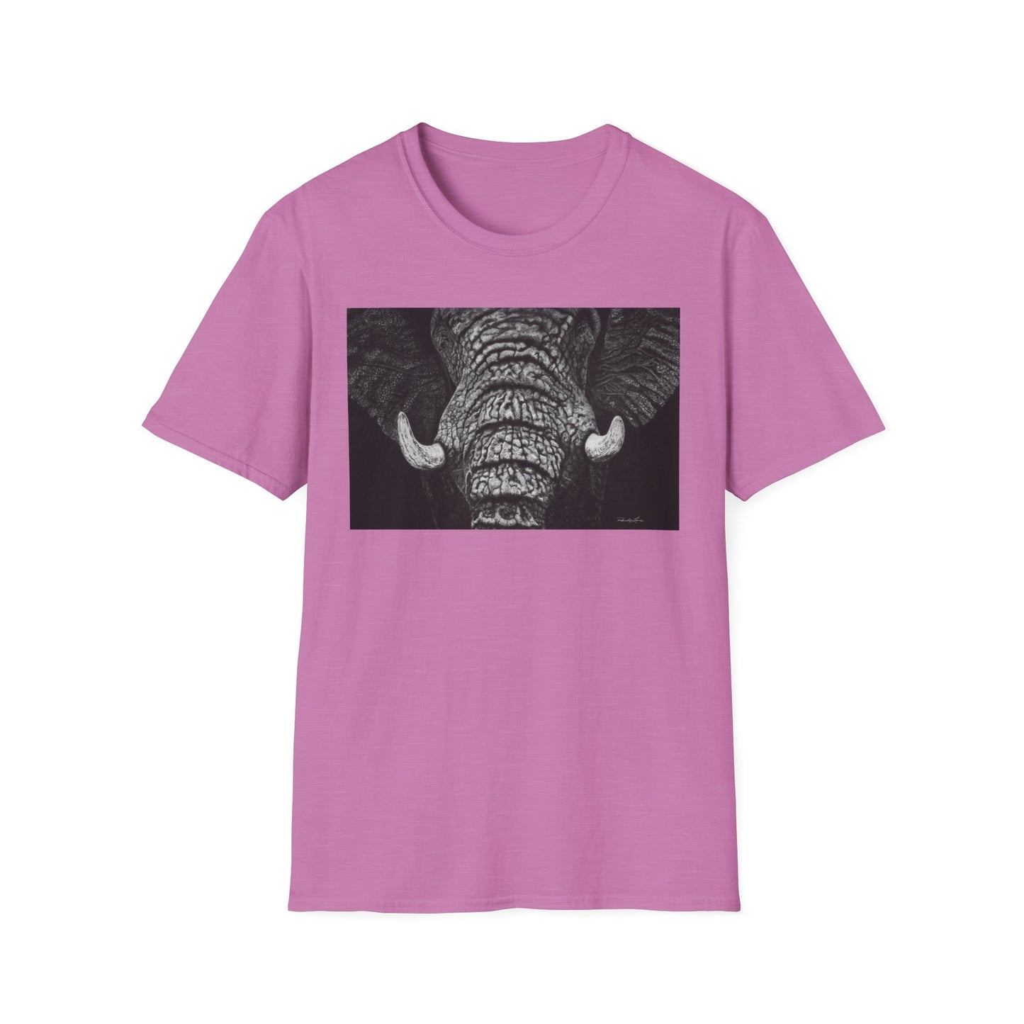 Ebony and Ivory, Elephant Graphic Unisex Softstyle T-Shirt