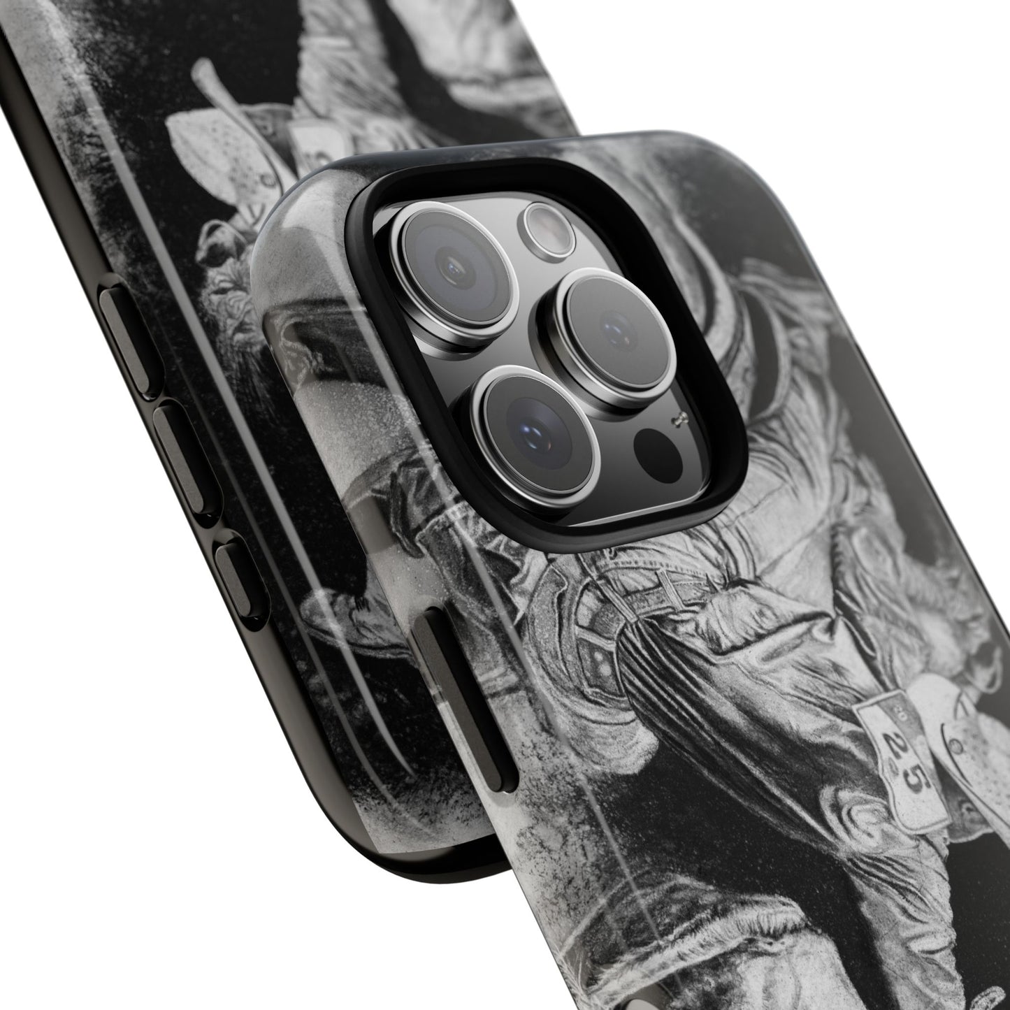 Contact. Cowboy Bulldogger Rodeo Art Phone Case - Tough Cases