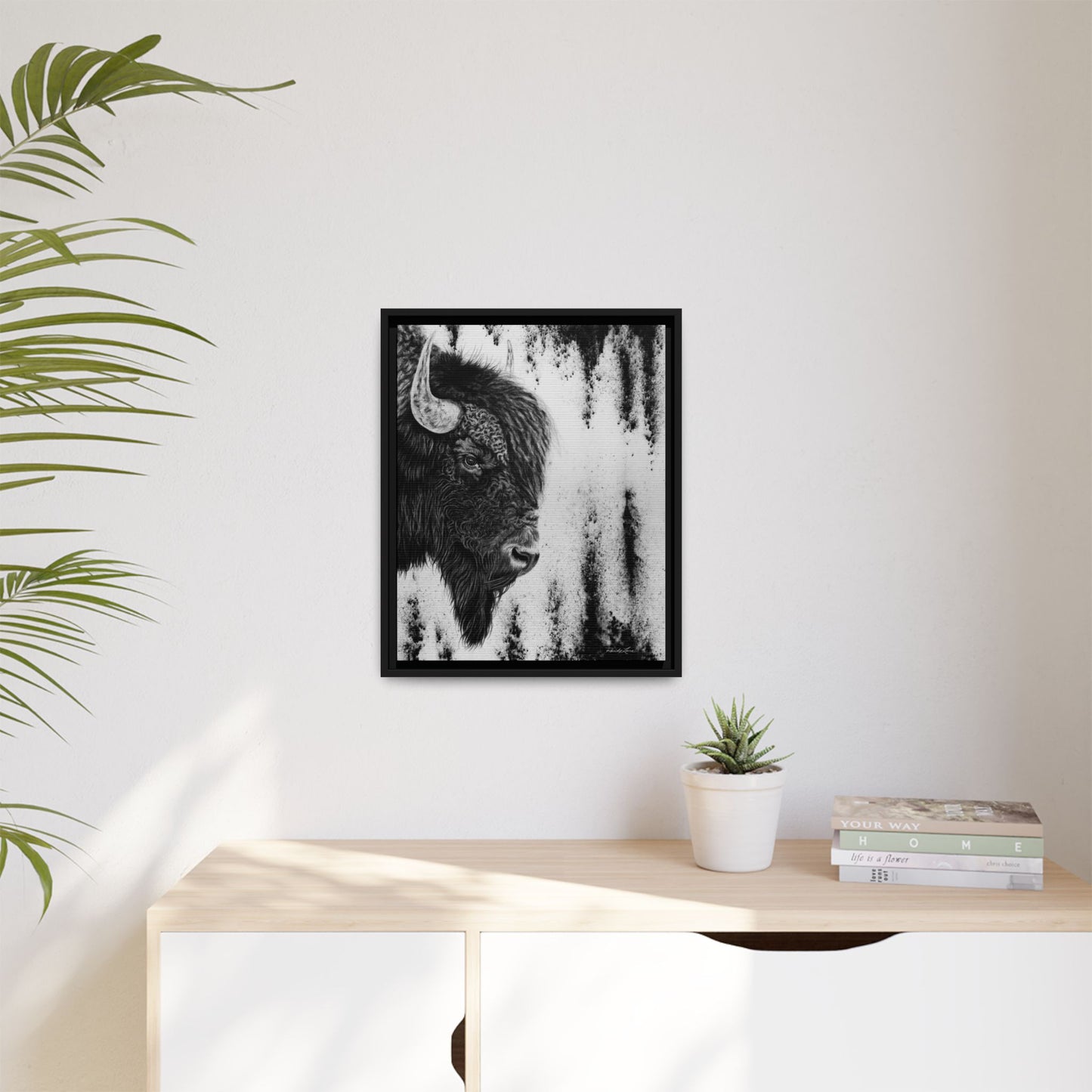 Pride, Framed Bison Canvas Art