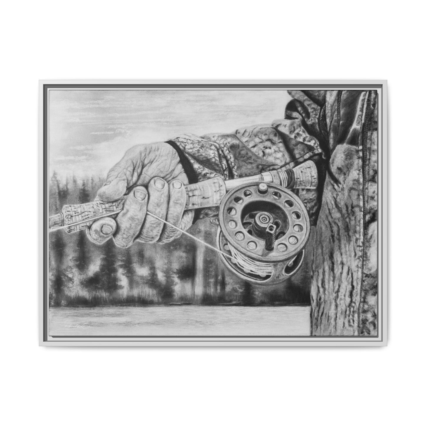 Therapy, Framed Canvas Fishing Fine Art Print