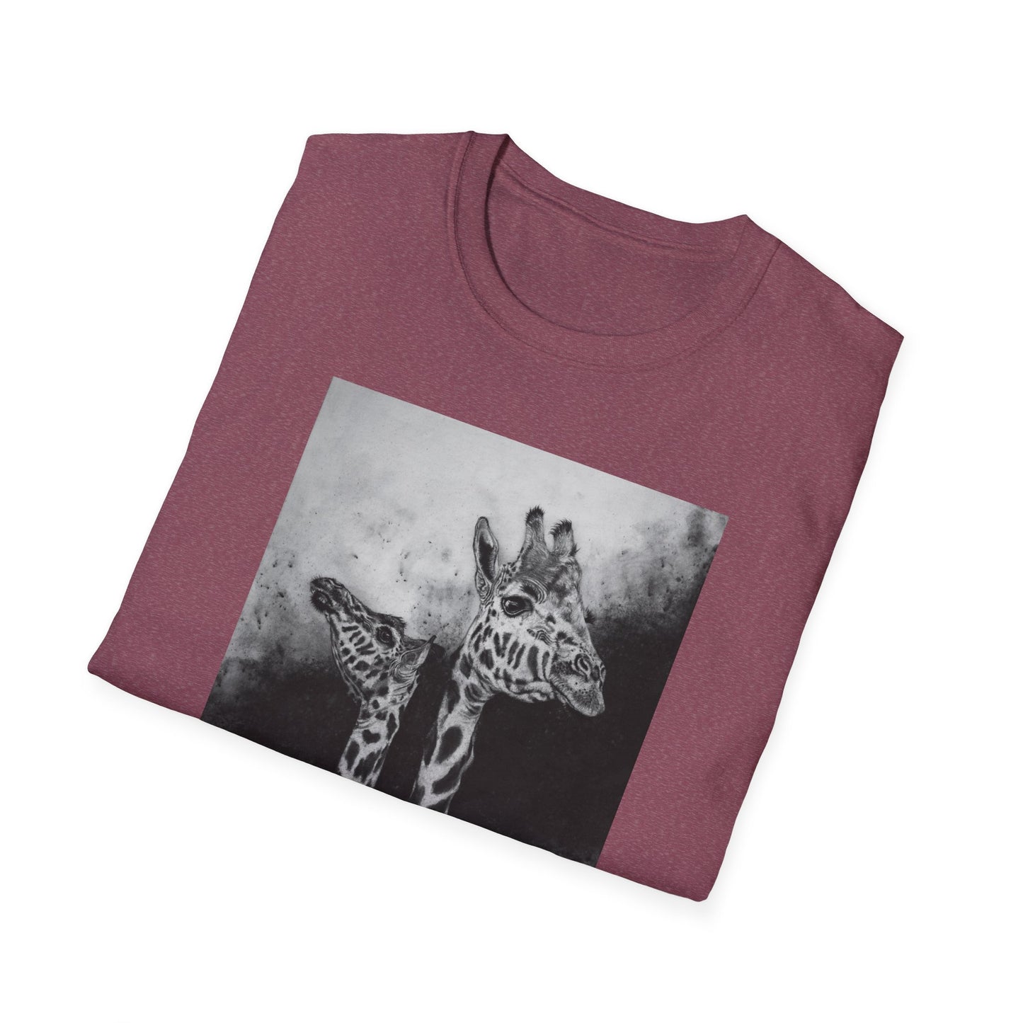 Grace in the Grassland, Giraffe Unisex Softstyle T-Shirt