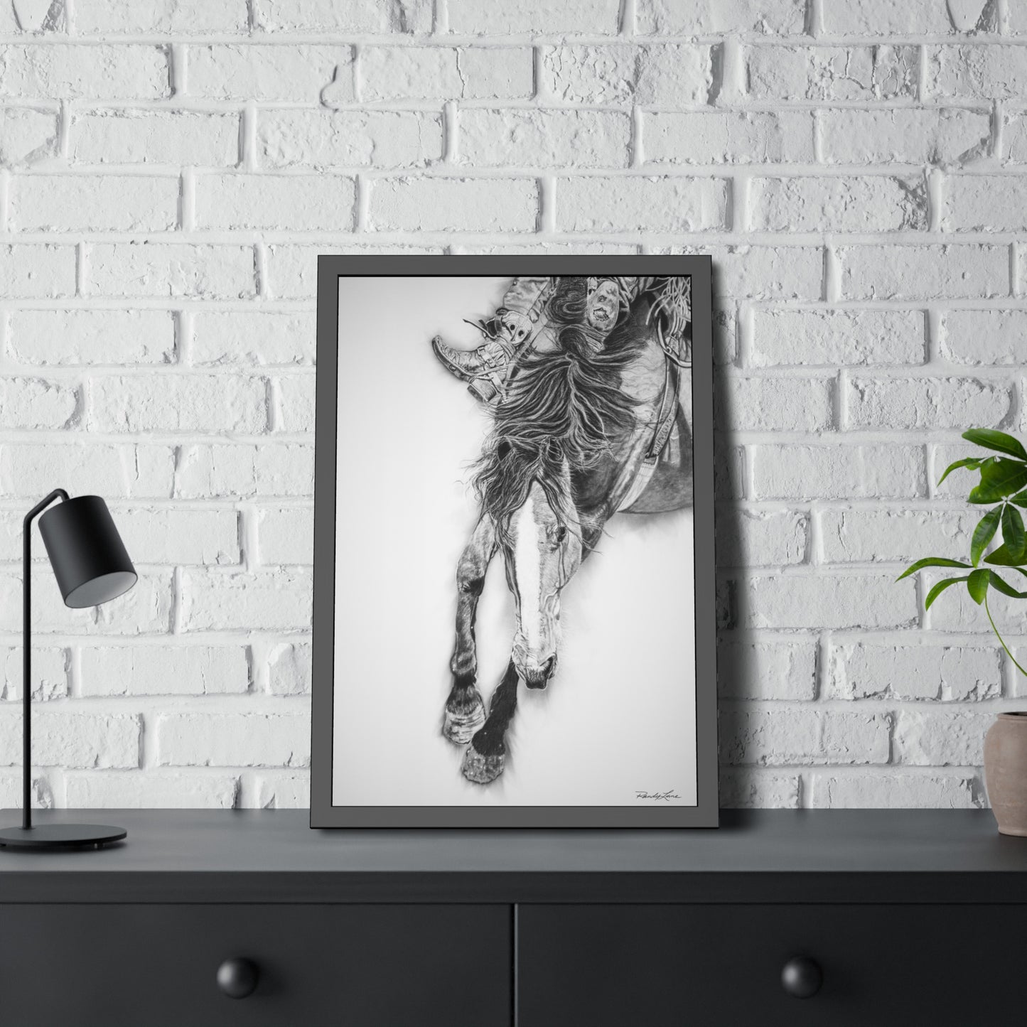 Crazy 8. Framed Fine Art Rodeo Print