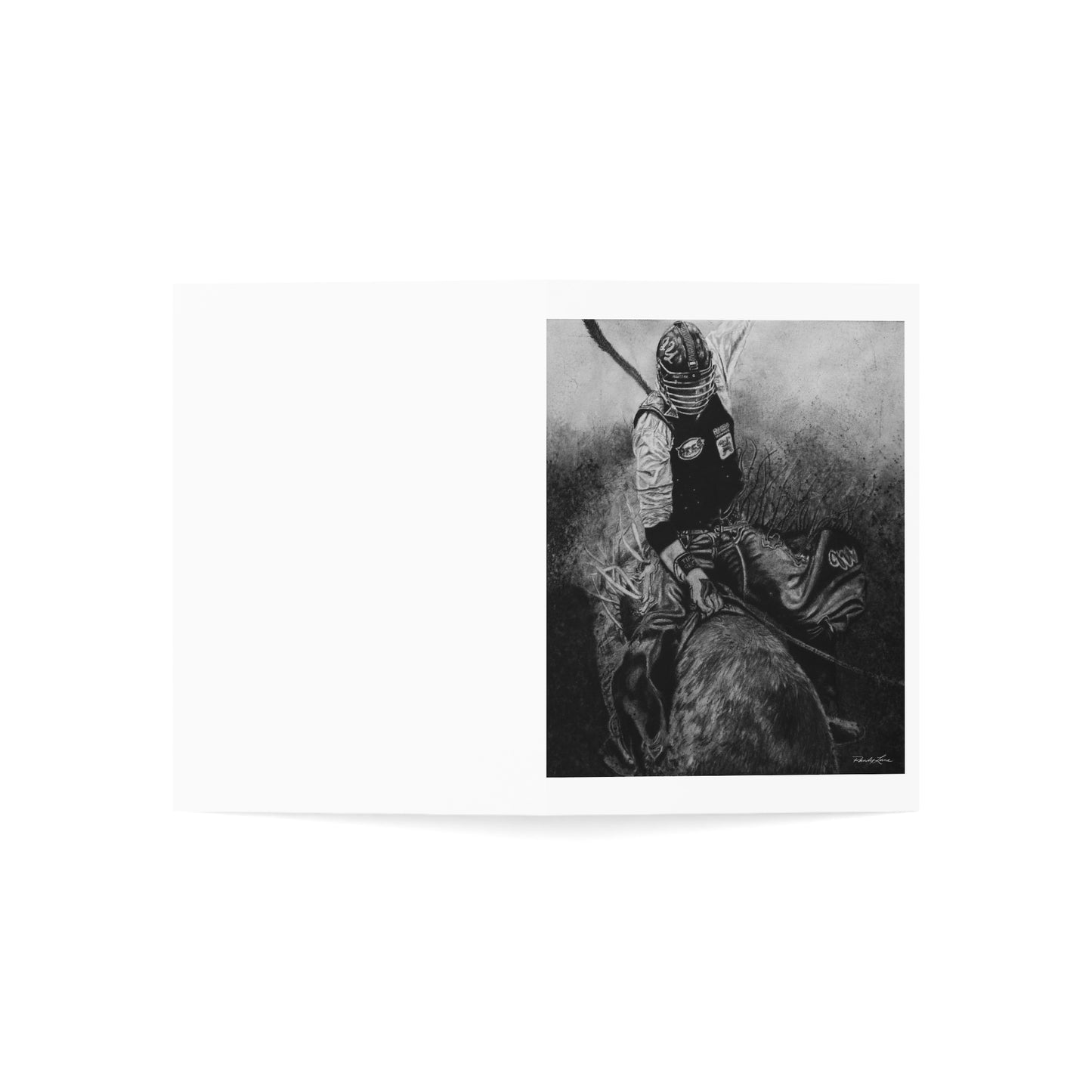 Gettin Frosty. Bull Rider Greeting Cards