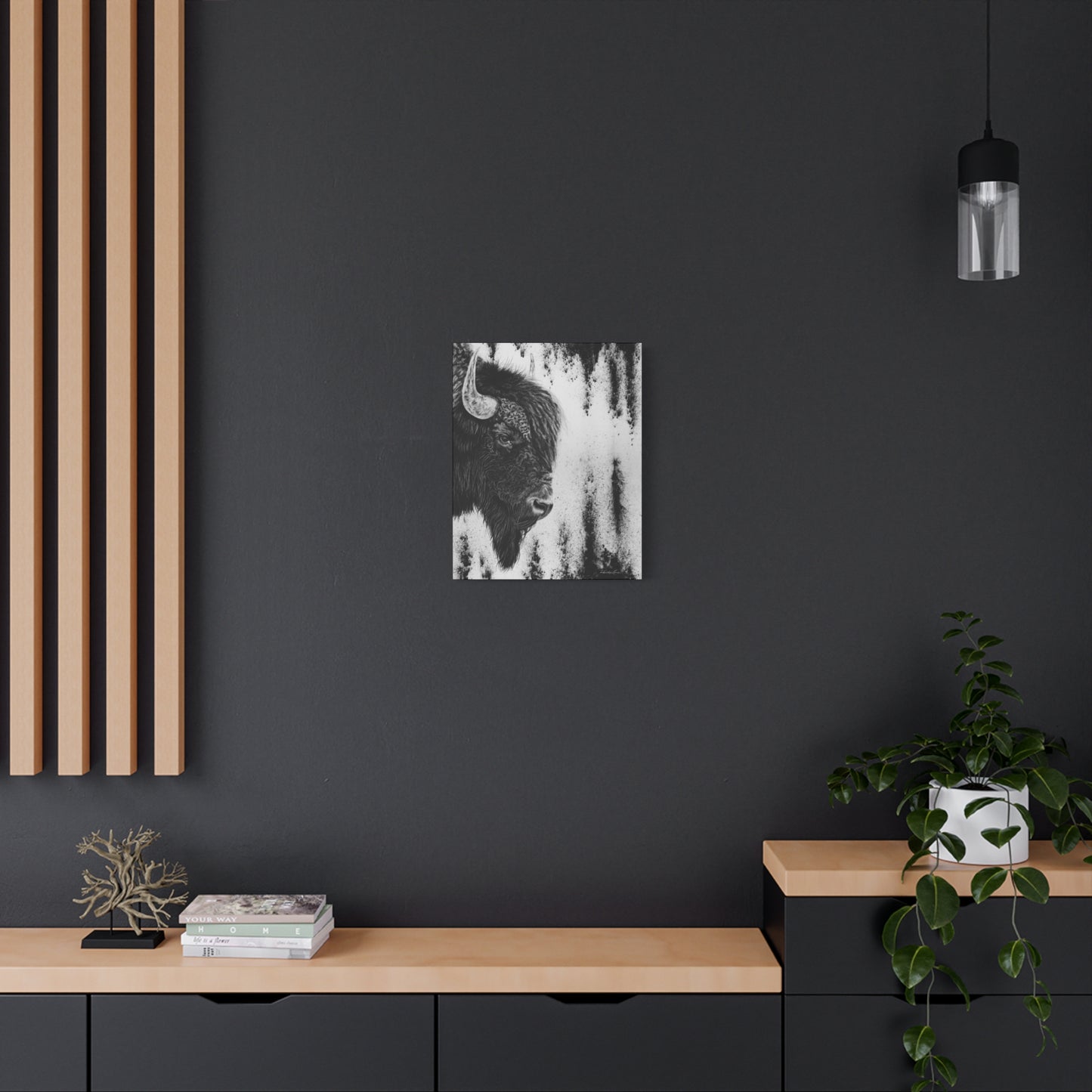 Pride, Bison Stretched Canvas Wall Decor