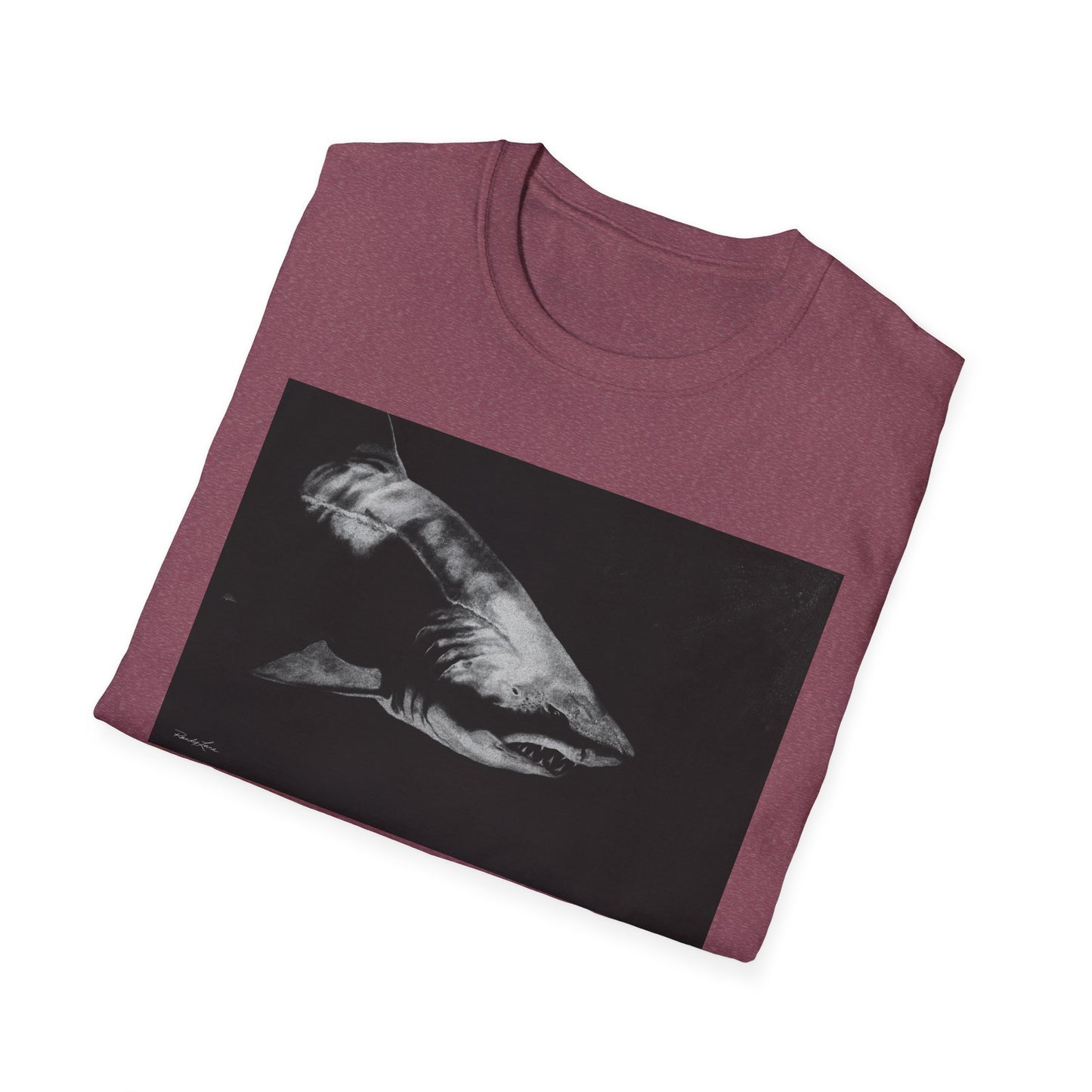Below, Shark theme Unisex Soft T-Shirt