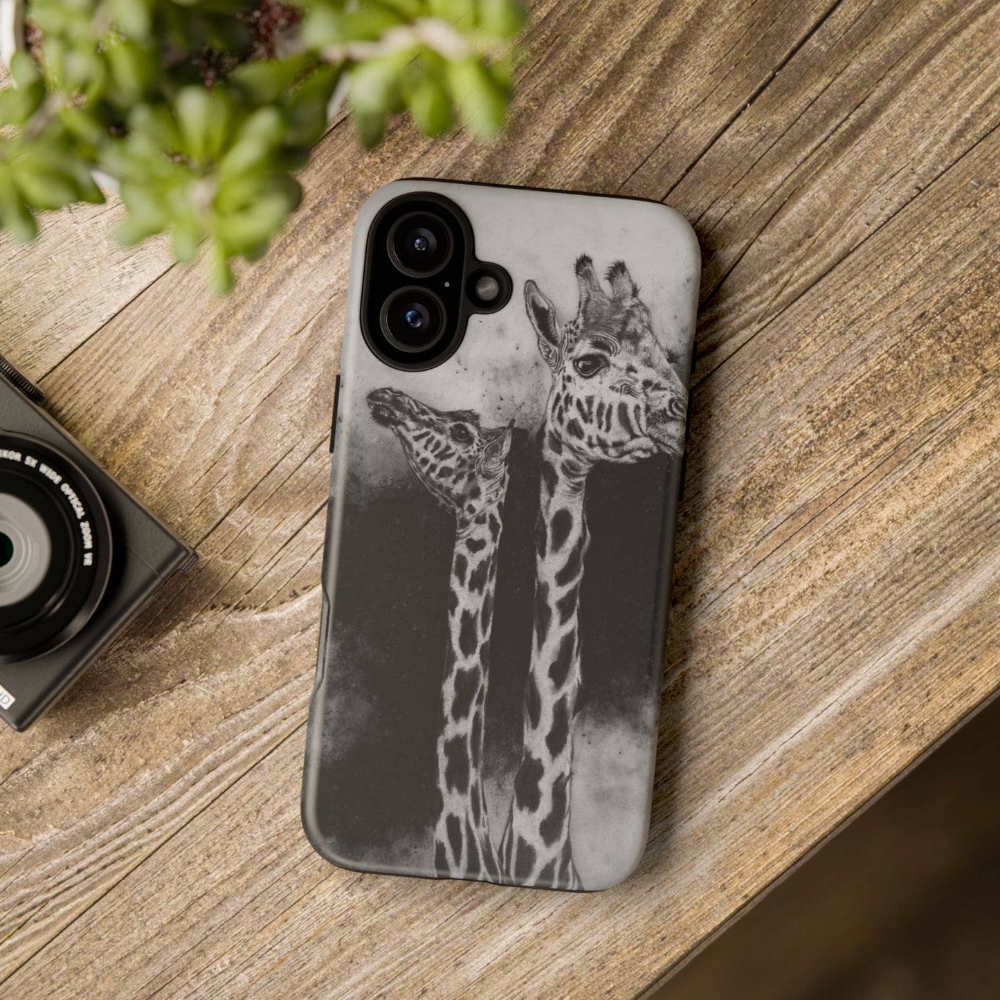 Grace in the Grassland, Giraffe Tough Phone Cases