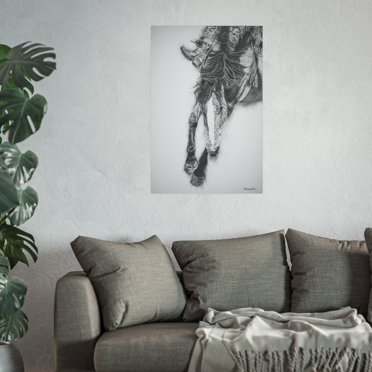 Crazy 8, Rodeo bareback rider Fine Art Print (Satin or Matte)