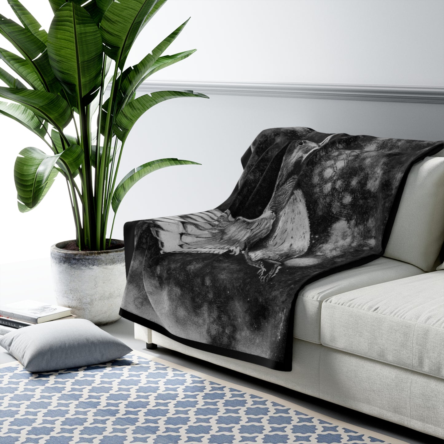 Flare, Cozy Sherpa Fleece Blanket with Duck Design