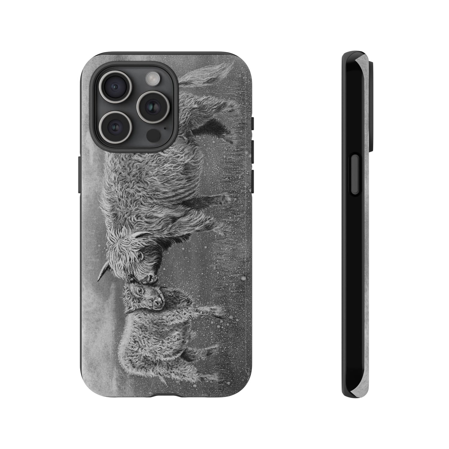Highland Love, Highland Cow theme Phone Case, Tough Cases