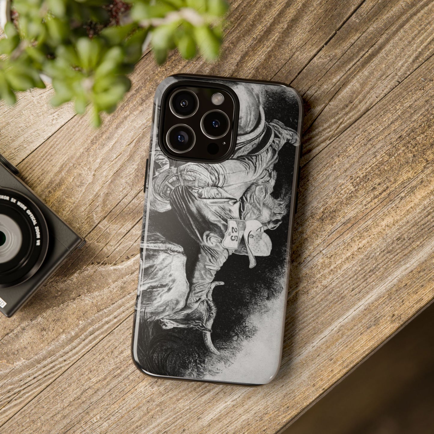 Contact. Cowboy Bulldogger Rodeo Art Phone Case - Tough Cases