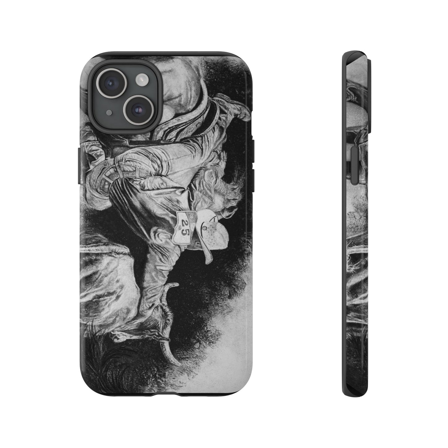 Contact. Cowboy Bulldogger Rodeo Art Phone Case - Tough Cases