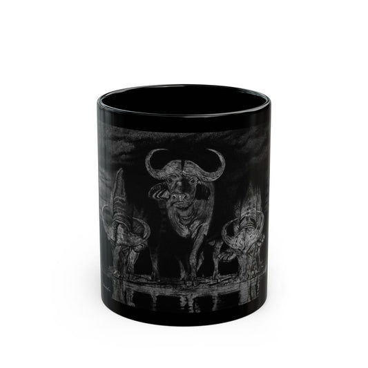 The Waterhole, Cape Buffalo Black Mug
