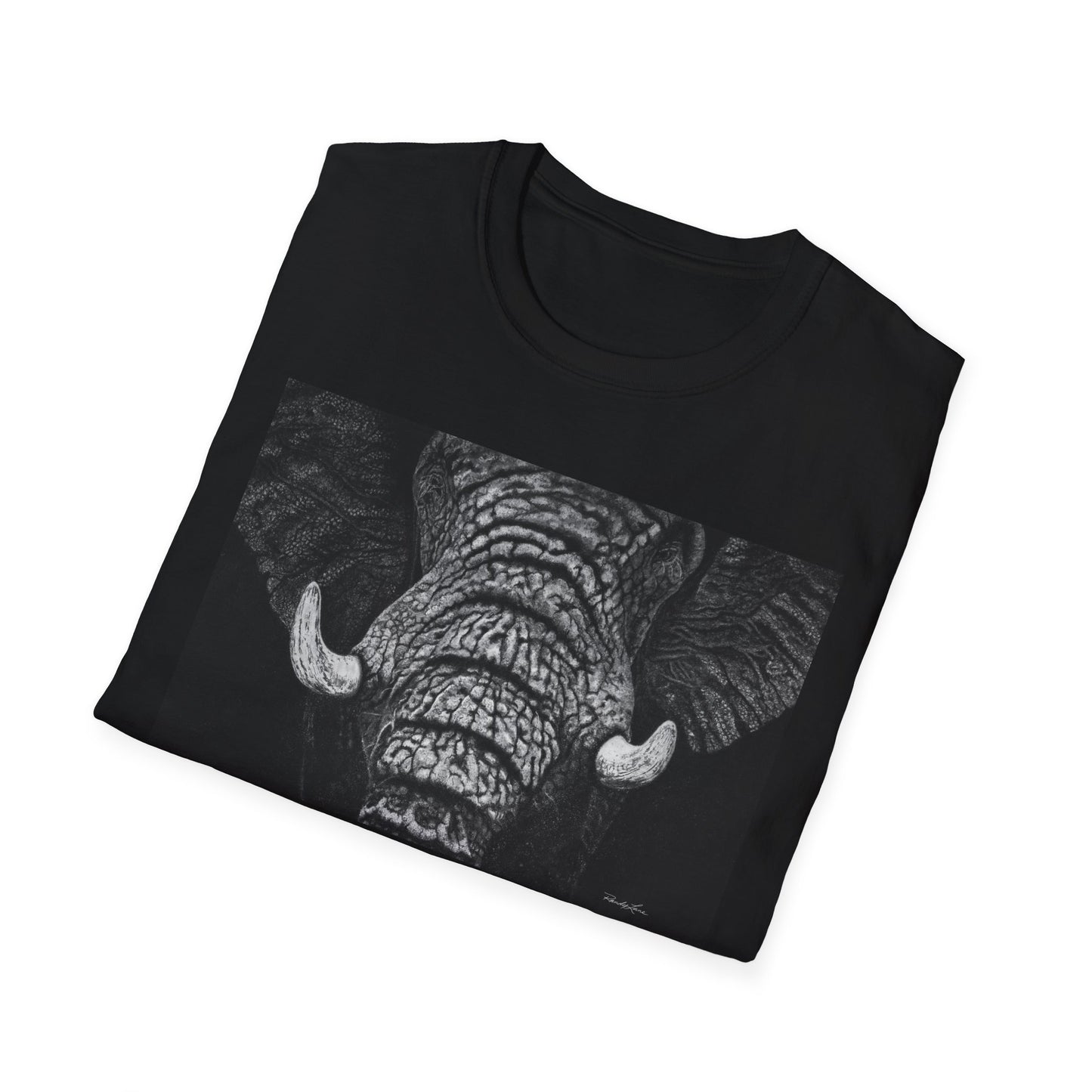 Ebony and Ivory, Elephant Graphic Unisex Softstyle T-Shirt