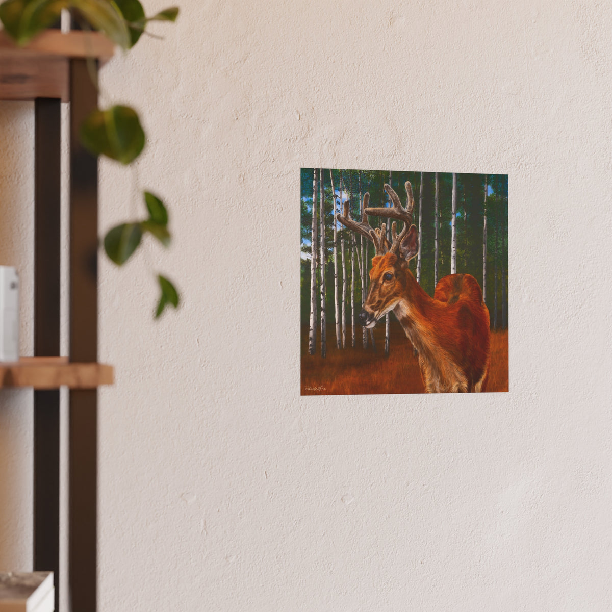 Velvet Crush, Deer in Aspen Forest Fine Art Print —  Satin/Matte