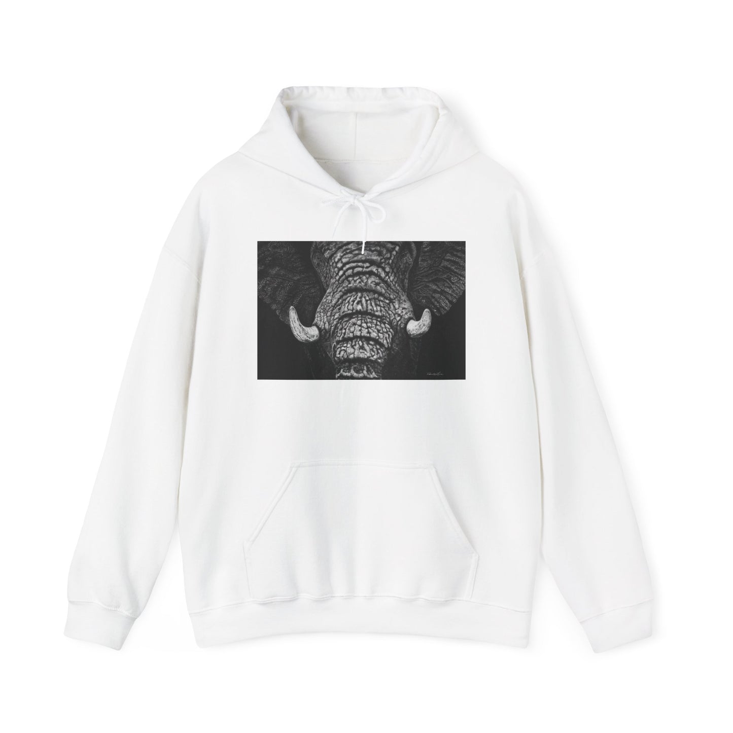 Ebony and Ivory, Elephant Hoodie, Cozy Unisex Sweatshirt