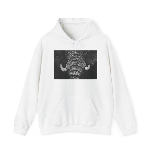 Ebony and Ivory, Elephant Hoodie, Cozy Unisex Sweatshirt