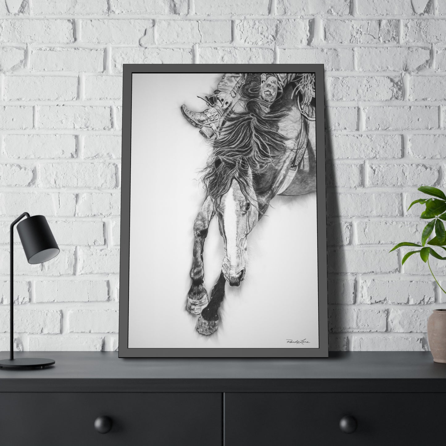 Crazy 8. Framed Fine Art Rodeo Print