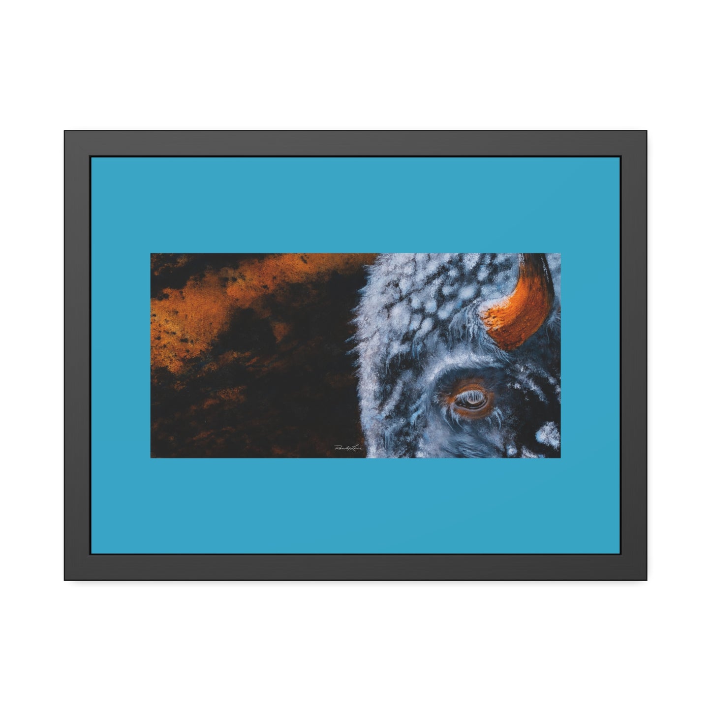 Storm Bison, Framed Fine Art Print
