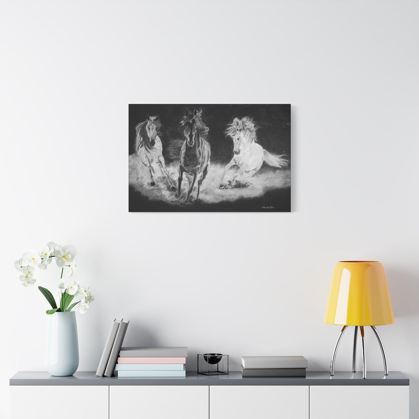 Midnight Run. Stretched Matte Canvas Fine Art Horse Prints