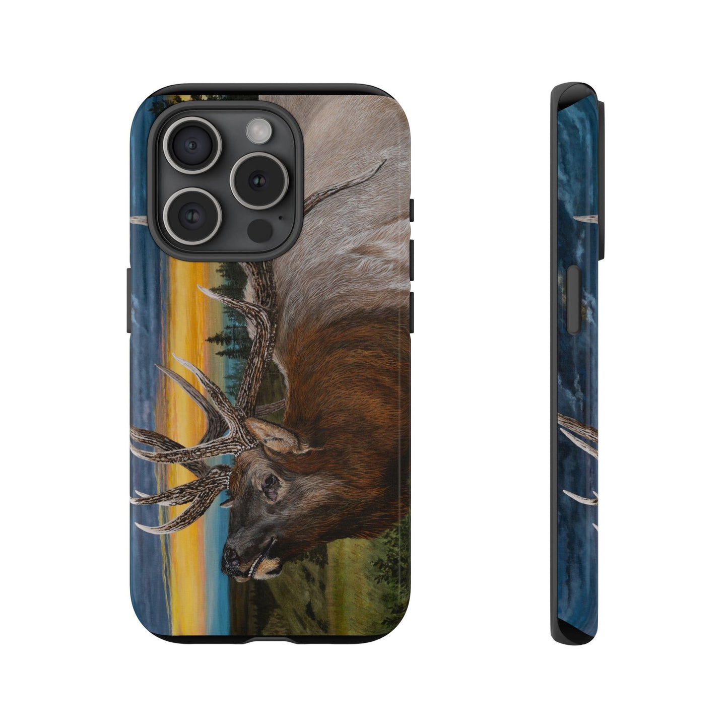 Sunset Serenade, Elk Phone Case