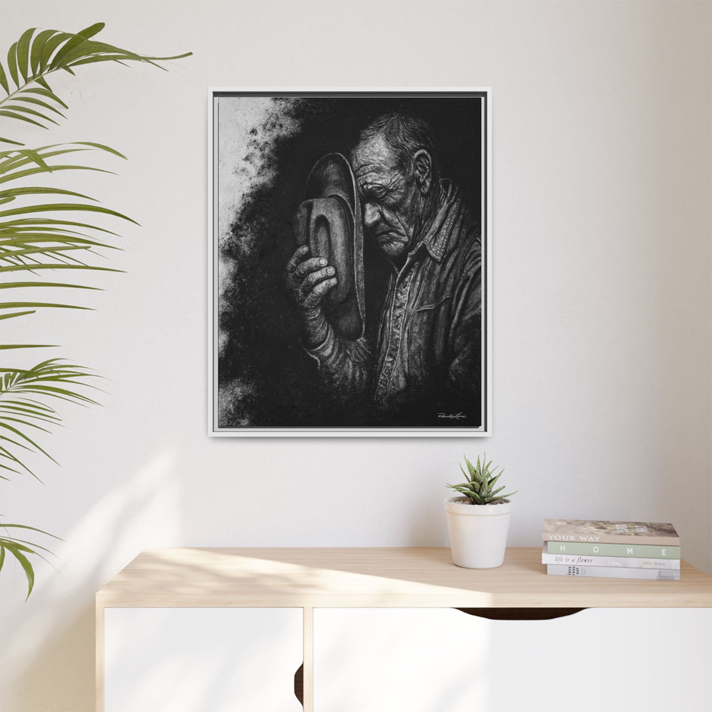 Cowboys Prayer.  Framed Stretched Matte Canvas Art Print