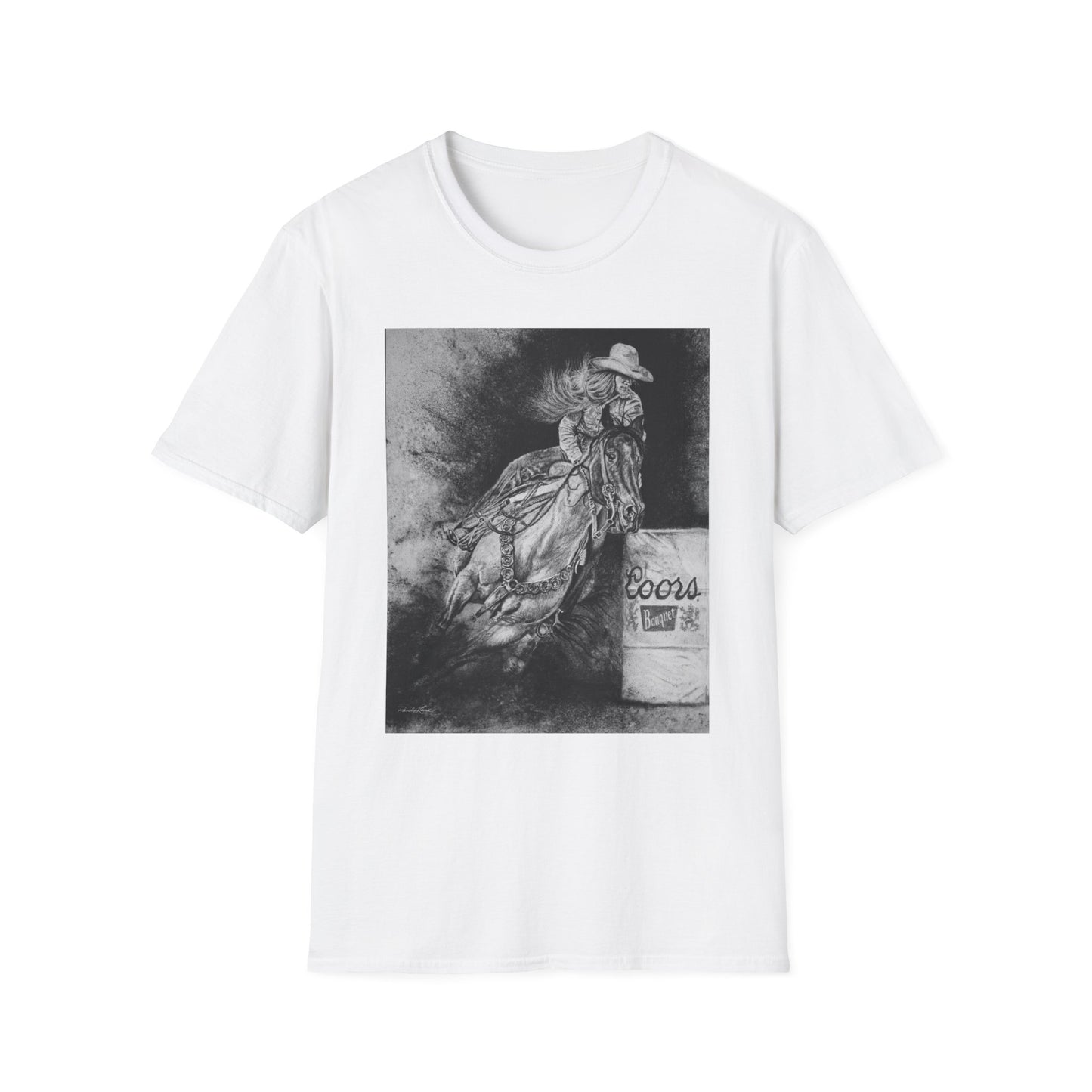 Sophie's Run. Rodeo Barrel Racer Unisex Softstyle T-Shirt