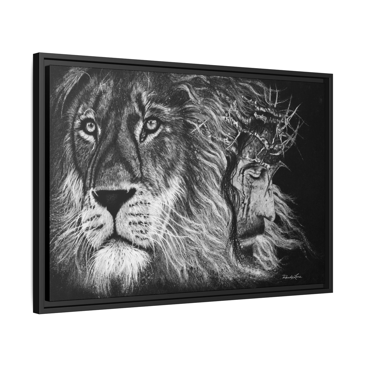 Lion King, Framed Matte Canvas Print
