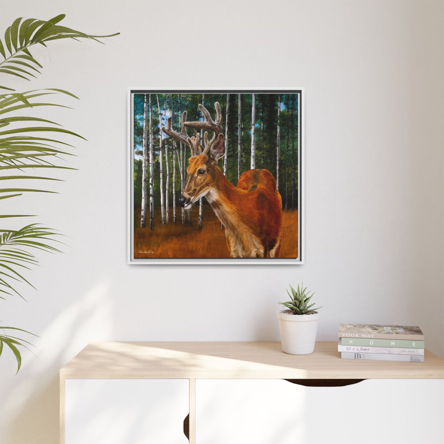 Velvet Crush, Framed Deer Canvas Art