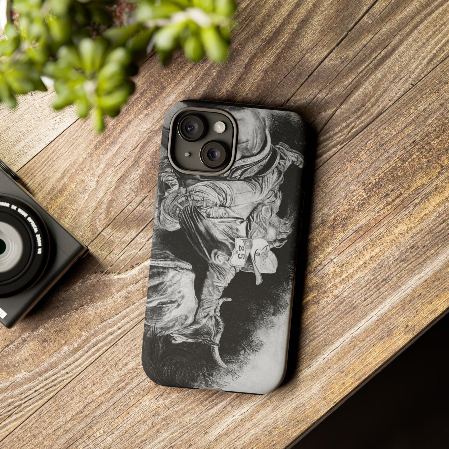 Contact. Cowboy Bulldogger Rodeo Art Phone Case - Tough Cases