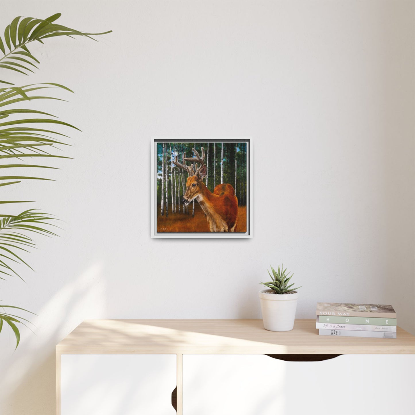 Velvet Crush, Framed Deer Canvas Art