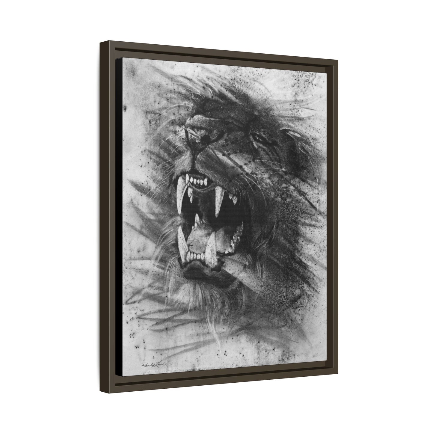 Let the Lion Roar, Framed Canvas Lion Art