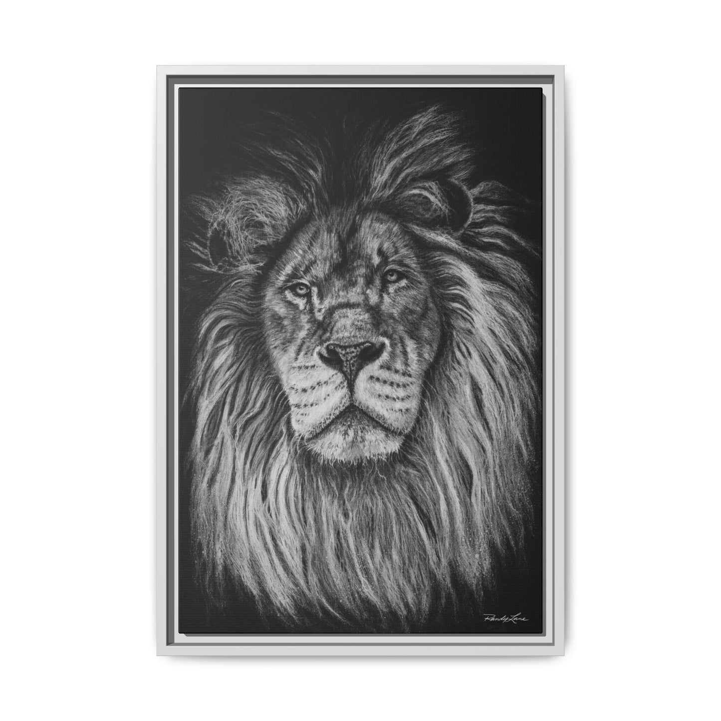 The Mane Event, Matte Canvas Lion Prints, Framed (Multi-color)