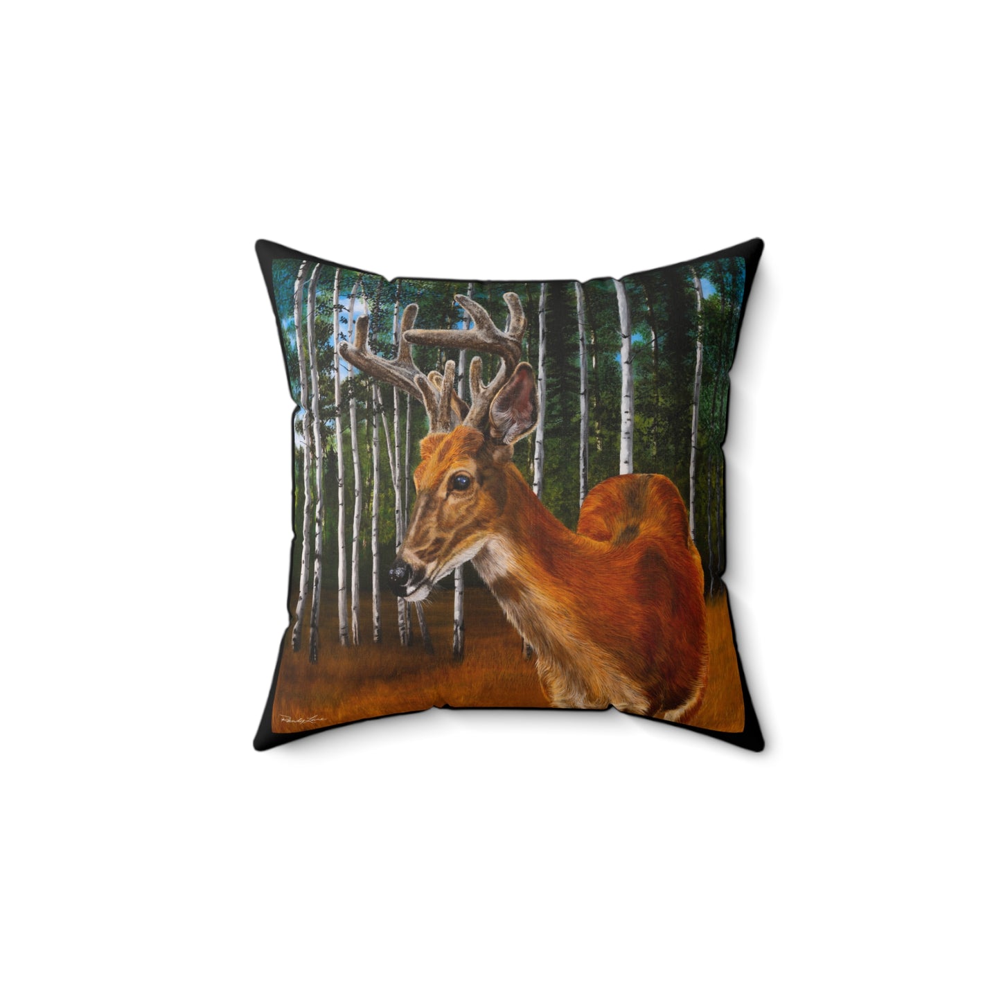 Velvet Crush, Deer Spun Polyester Square Pillow