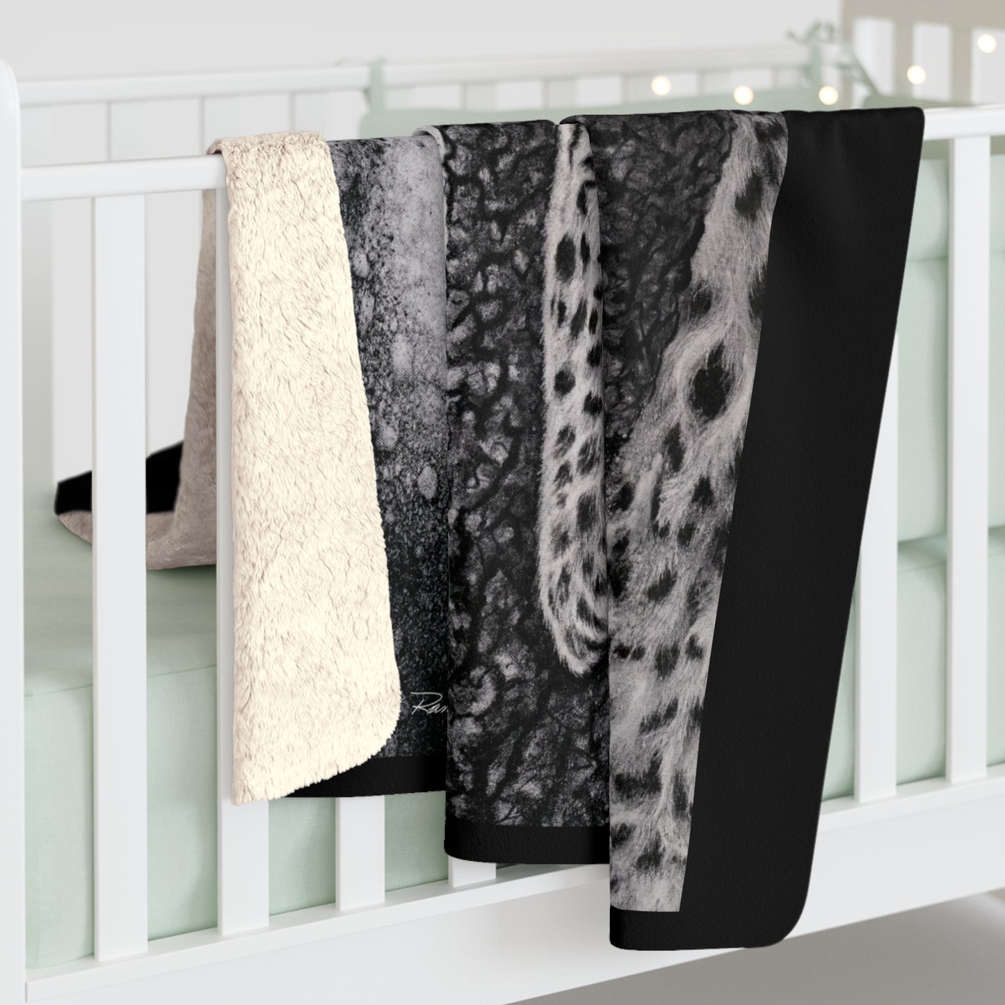 Tree Hugger, Leopard Sherpa Fleece Blanket