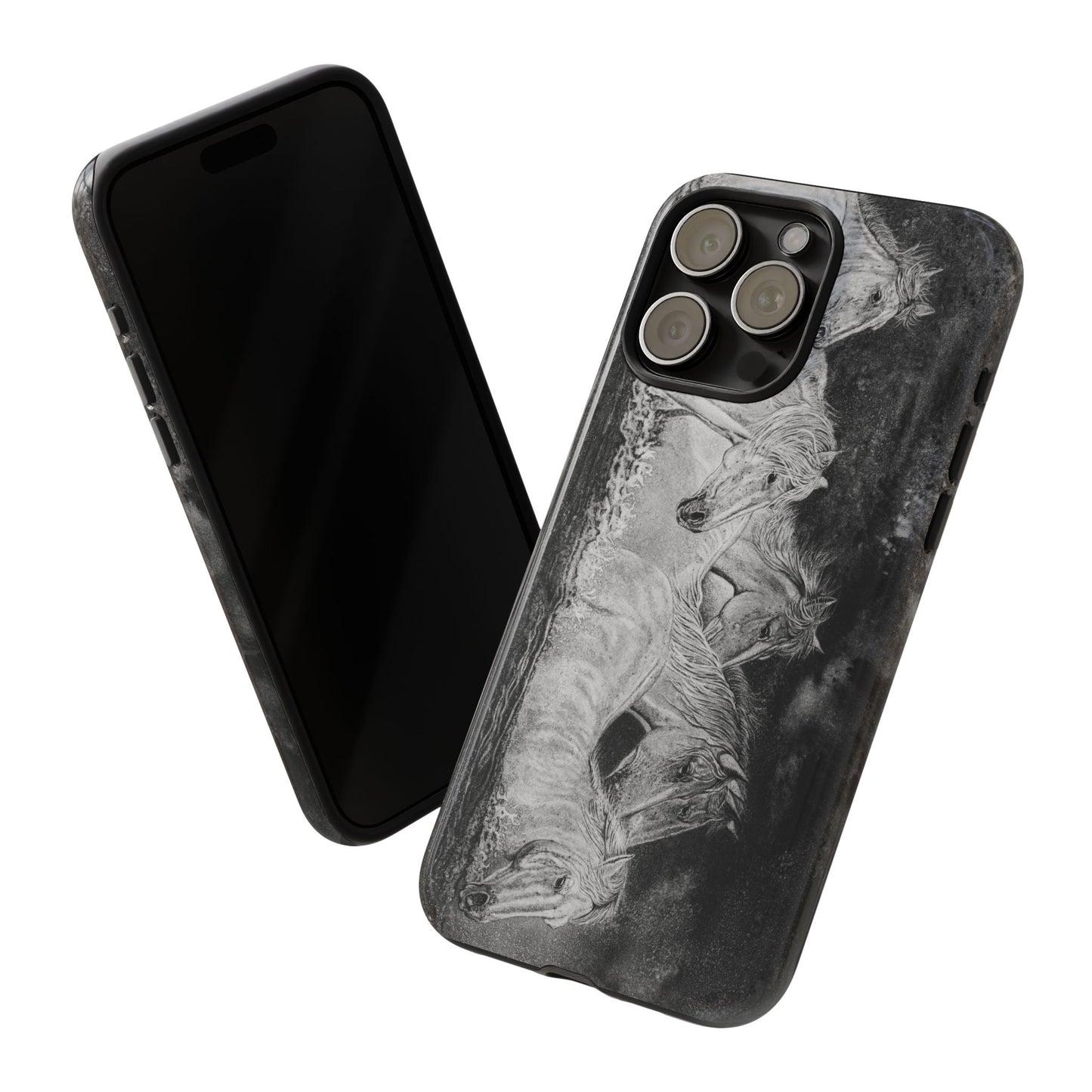 Night Swim, Horse-Themed Phone Case, Stylish Tough Cases