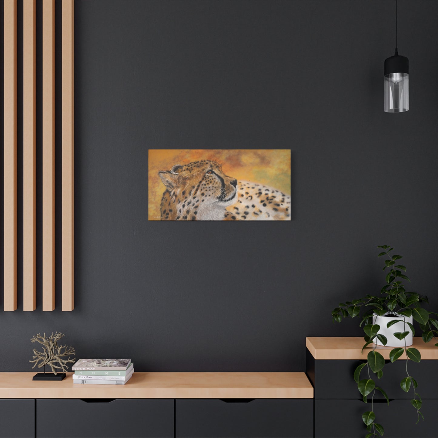 Cheetah Chill,  Canvas Cheetah Wall Art,