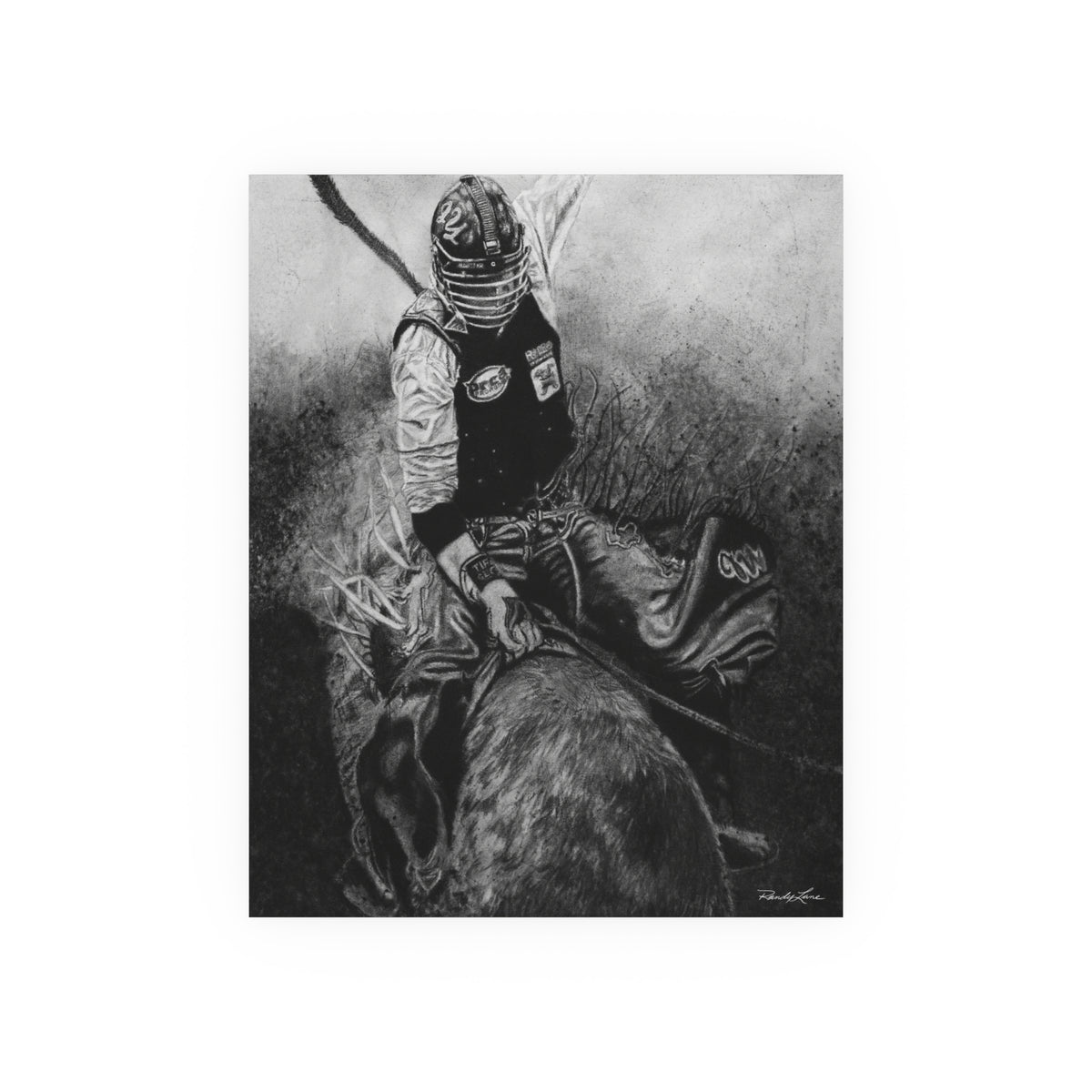 Getting Frosty, Bull Rider Fine Art Print —  (Satin or Archival Matte)