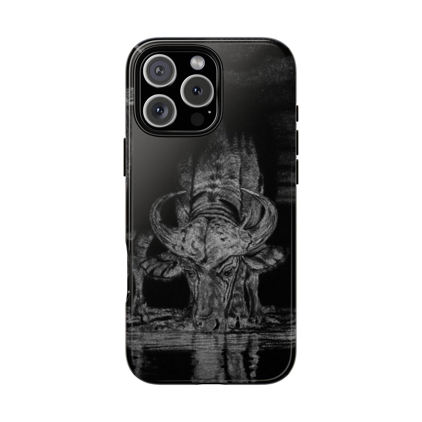 The Waterhole, Cape Buffalo Tough Phone Cases