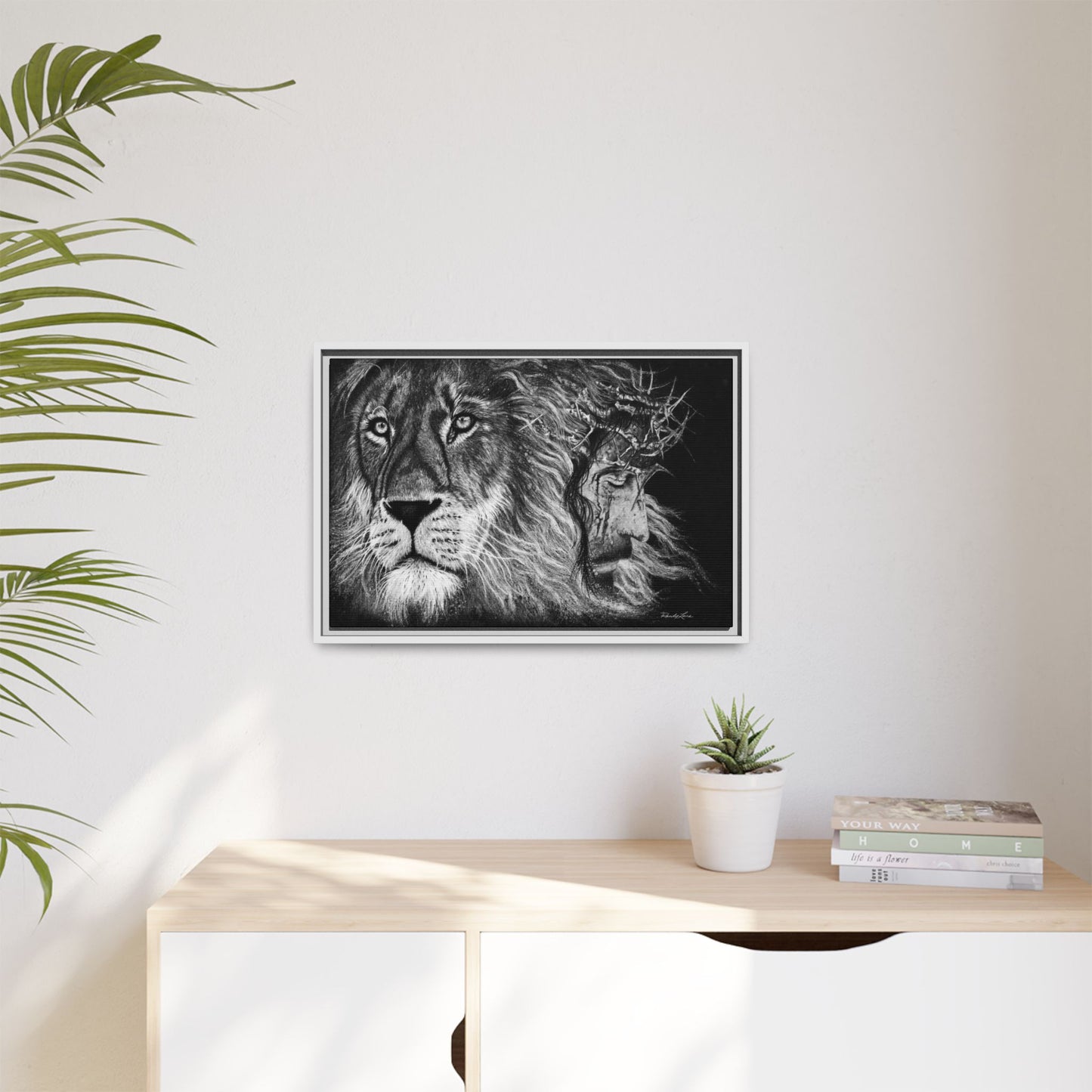 Lion King, Framed Matte Canvas Print