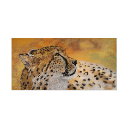 Cheetah Chill, Textured Cheetah Art Print